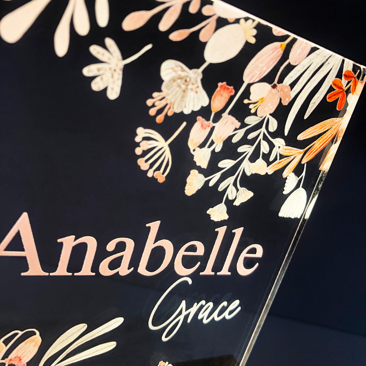 Tiny Flowers Spray Personalised Night Light