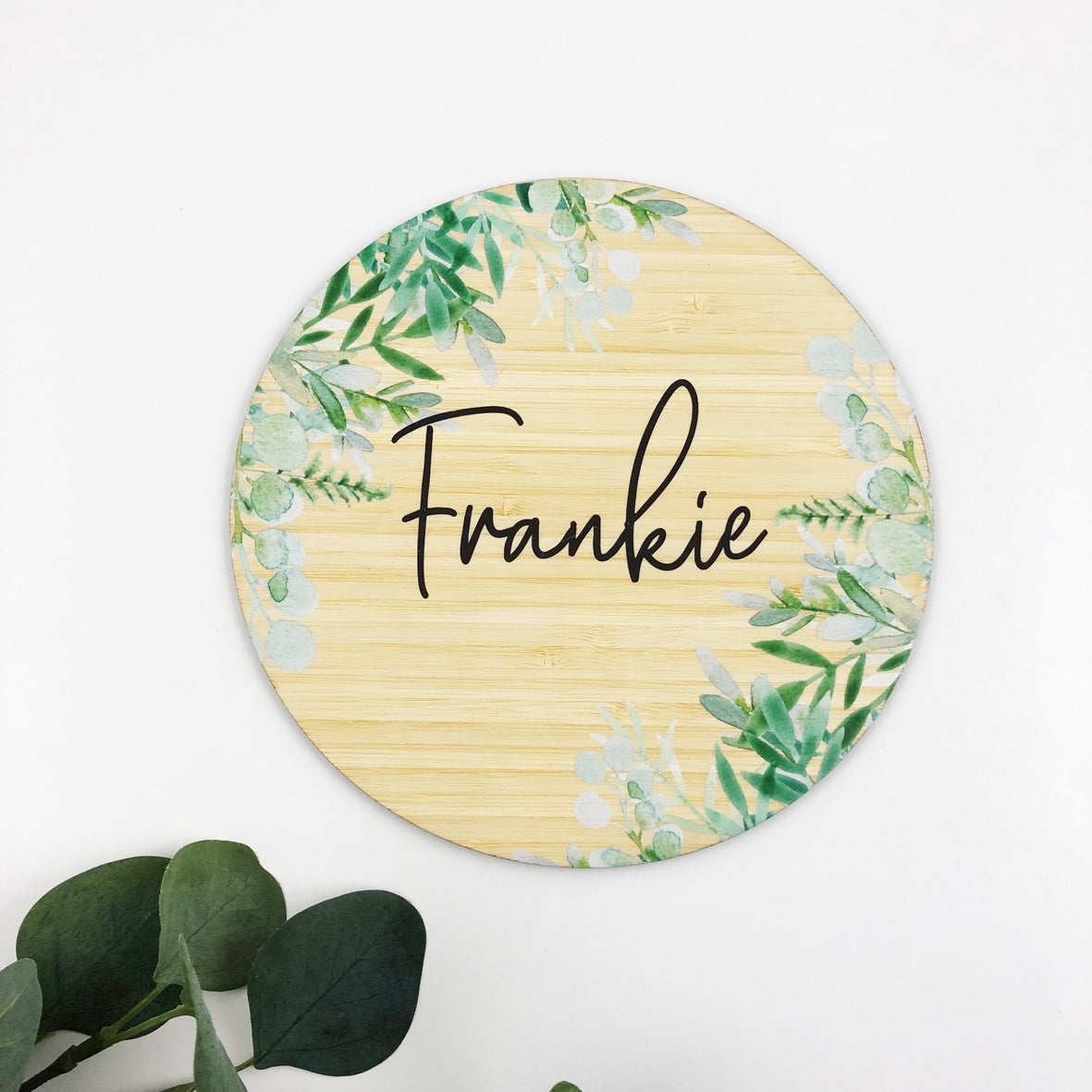 Watercolour Ferns Name Plaque