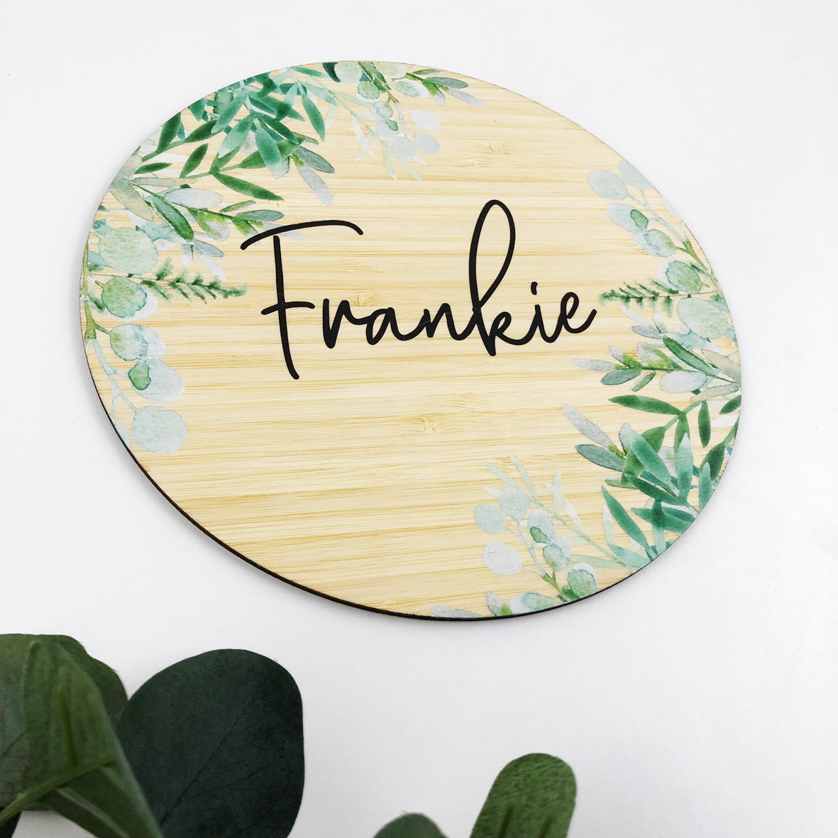 Watercolour Ferns Name Plaque