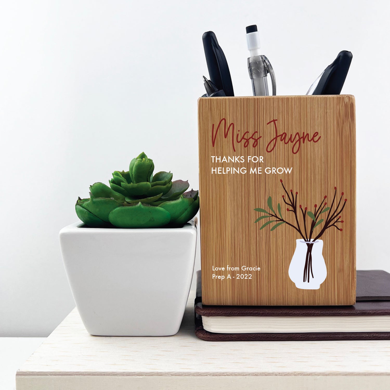 Vase Personalised Pencil Pot