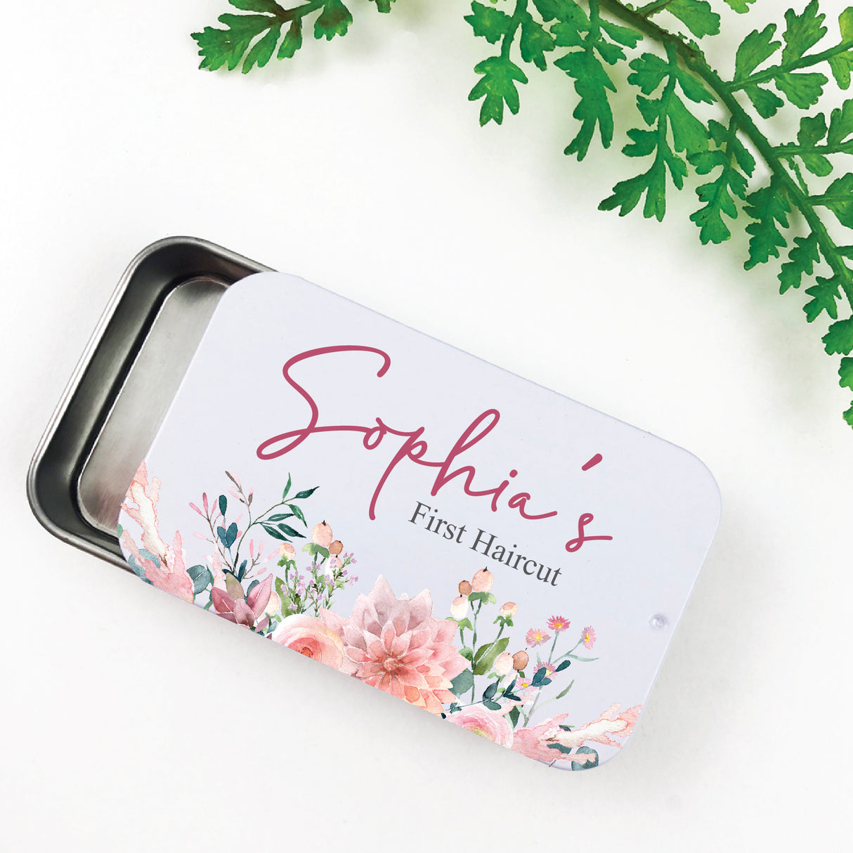 Vintage Flowers Tooth Fairy/Haircut Tin