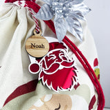 Santa Face 3D Ornament With Name Tag