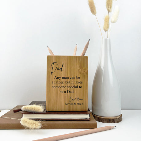 Any Man Can Be A Father Personalised Pencil Pot