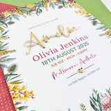 Mirror (Gold) Australian Natives 3D Personalised Birth Print
