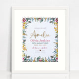 Mirror (Gold) Australian Natives 3D Personalised Birth Print