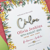 Bamboo Australian Natives (2 colour options) 3D Personalised Birth Print