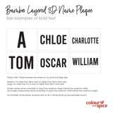 Personalised Double Layer Bold Name Plaque (2 sizes, 2 colours)