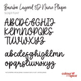 Personalised Double Layer Script Name Plaque (2 sizes, 2 colours)