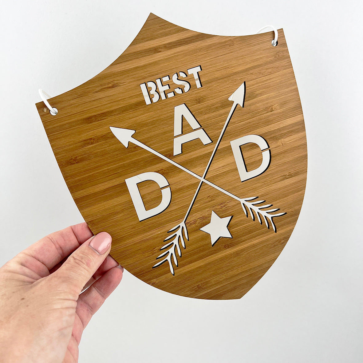 SALE! Best Dad Bamboo Wall Plaque