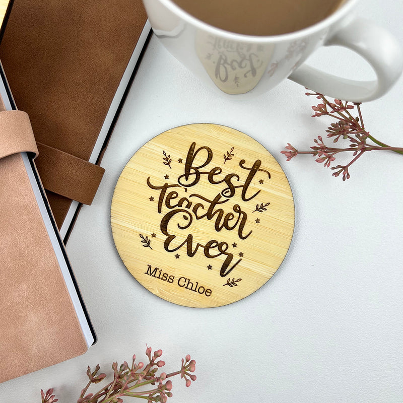 Best Teacher Ever Set of 3 Pack - Keyring, Coaster & Bookmark