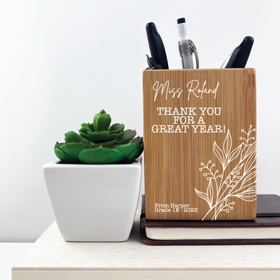 Botanical Spray Personalised Pencil Pot