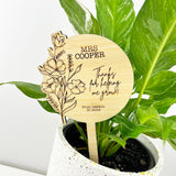 Botanical Spray Teacher Planter Stick