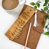 Botanical Stem Personalised Bookmark
