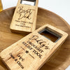 Personalised Engraved Wooden Bottle Opener (2 designs)