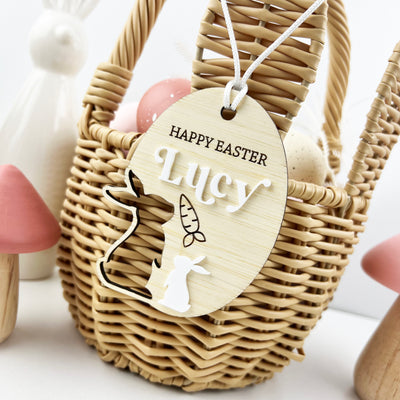 Bunny Cut Out Easter Name Tag