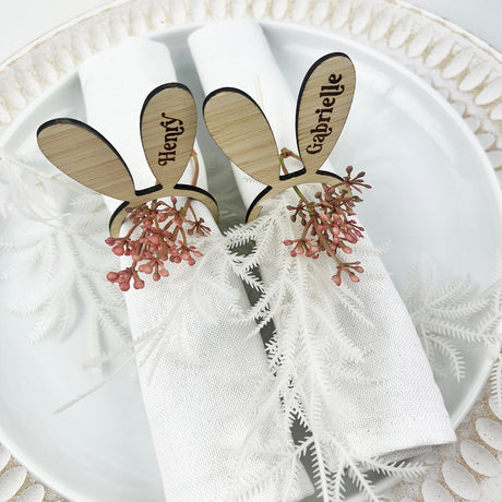 Personalised Bunny Ears Bamboo Napkin Holders