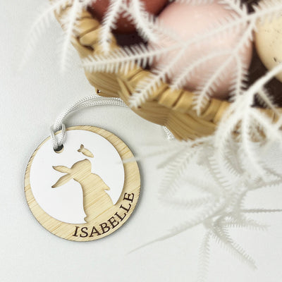 Bunny Silhouette Easter Name Tag