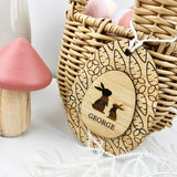 Carrot & Bunnies 3D Easter Name Tag