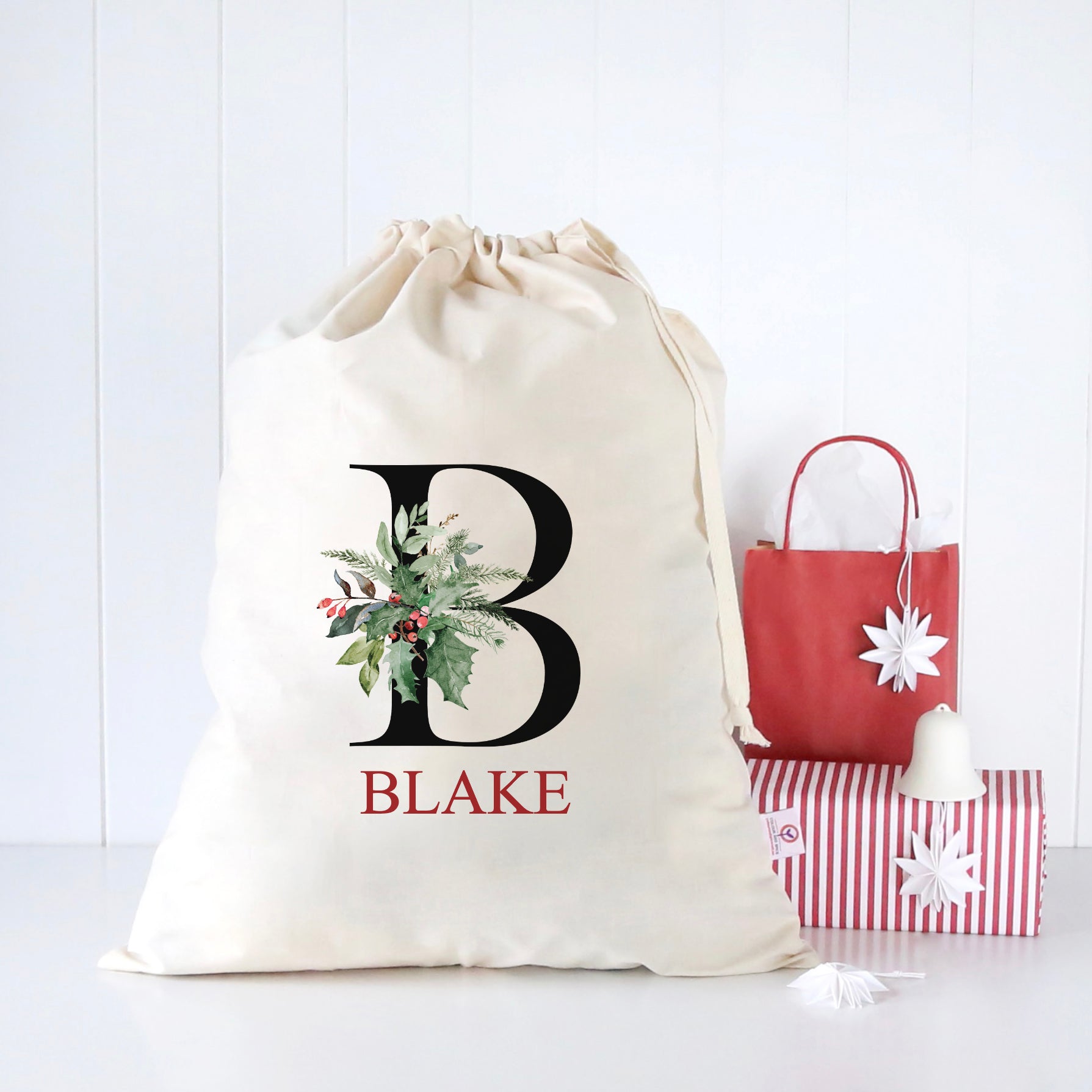 Christmas Alphabet Santa Sack