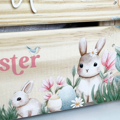 Personalised Cute Bunnies Easter Crate