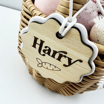 Double Scalloped Easter Name Tags