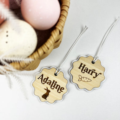 Double Scalloped Easter Name Tags