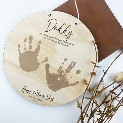 Father's Day Personalised Handprint Plaque