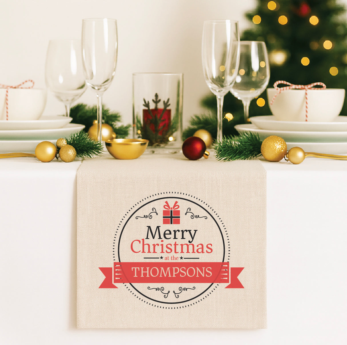 Festive Badge Table Runner (2 sizes)