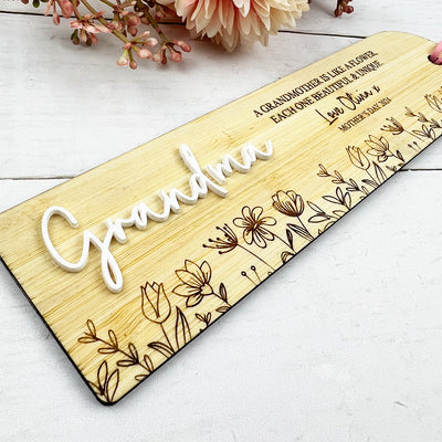 Floral Garden Arched Personalised Bookmark