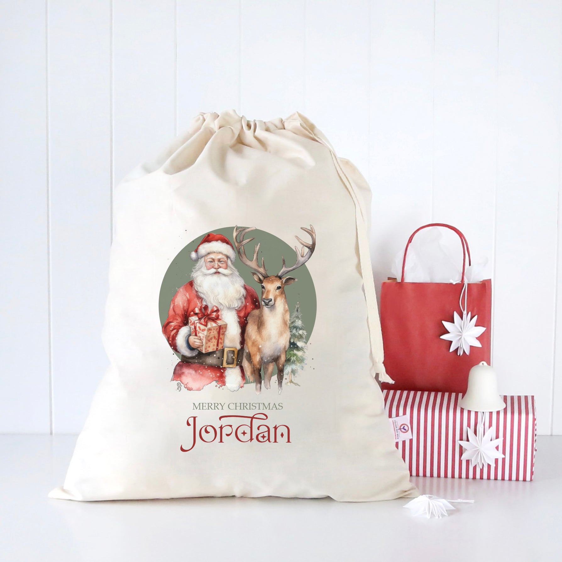 Gifting Santa & Reindeer Santa Sack