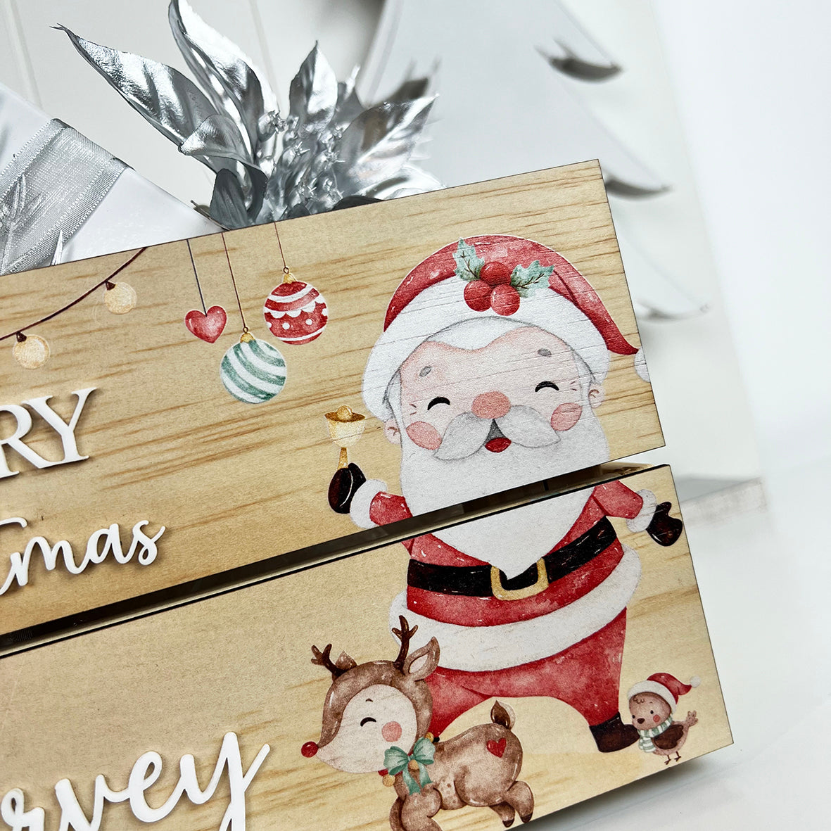 Personalised Happy Santa Christmas Crate