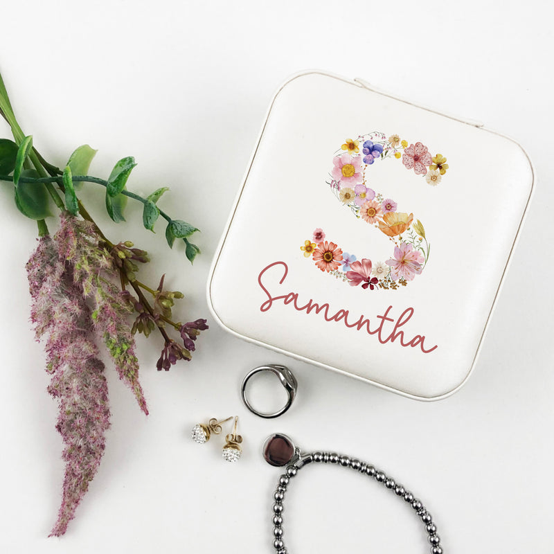 Sweet Wildflowers Initial Jewellery Case - (Limited Quantity)