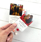 Personalised Love Heart Wallet Photo Card Insert