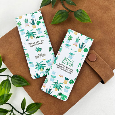 Teacher Pot Plants Personalised Magnetic Bookmark