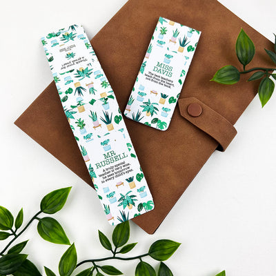 Teacher Pot Plants Personalised Magnetic Bookmark
