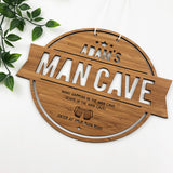 SALE! Man Cave Personalised Wall Hanging (selected names available only)