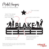 Personalised Medal Hanger (3 finishes, various designs)