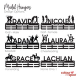 Personalised Medal Hanger - Single Design (3 finishes, various designs)
