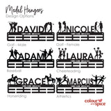 Personalised Medal Hanger - Single Design (3 finishes, various designs)