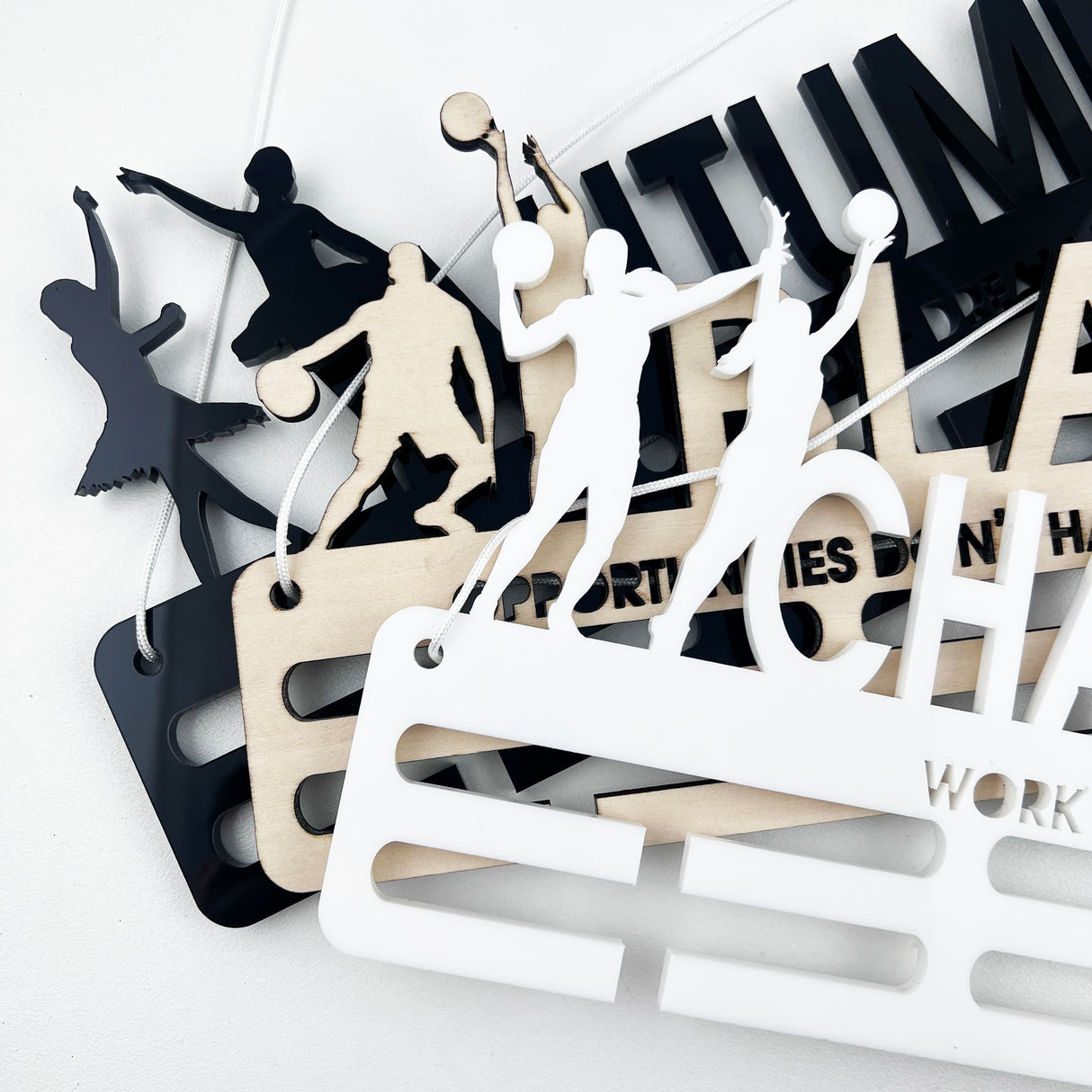 Personalised Medal Hanger (3 finishes, various designs)