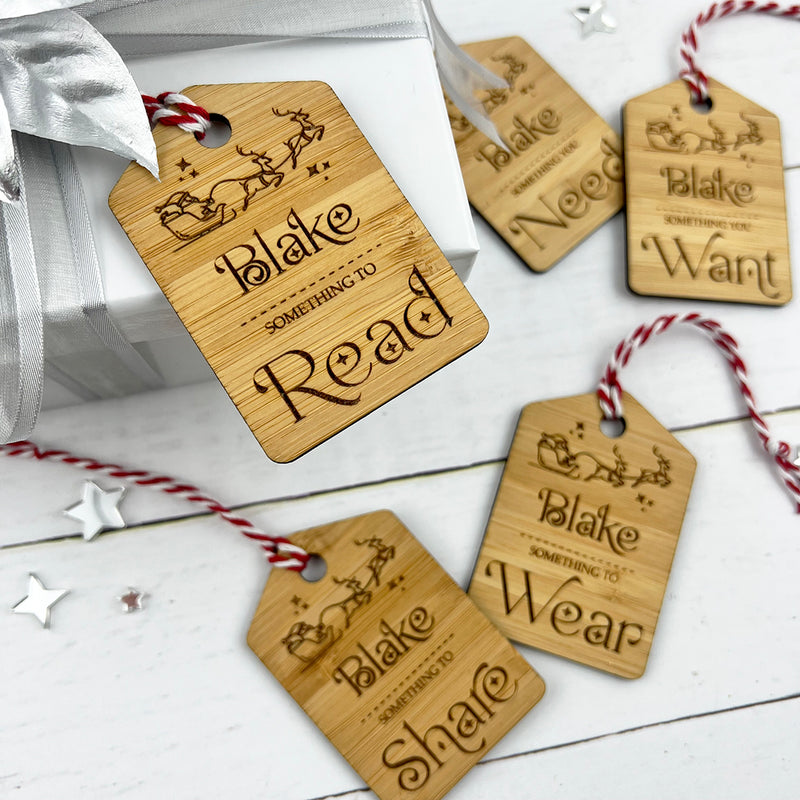 Personalised Sleigh Mindful Gifting Tags - Set of 5 Tags