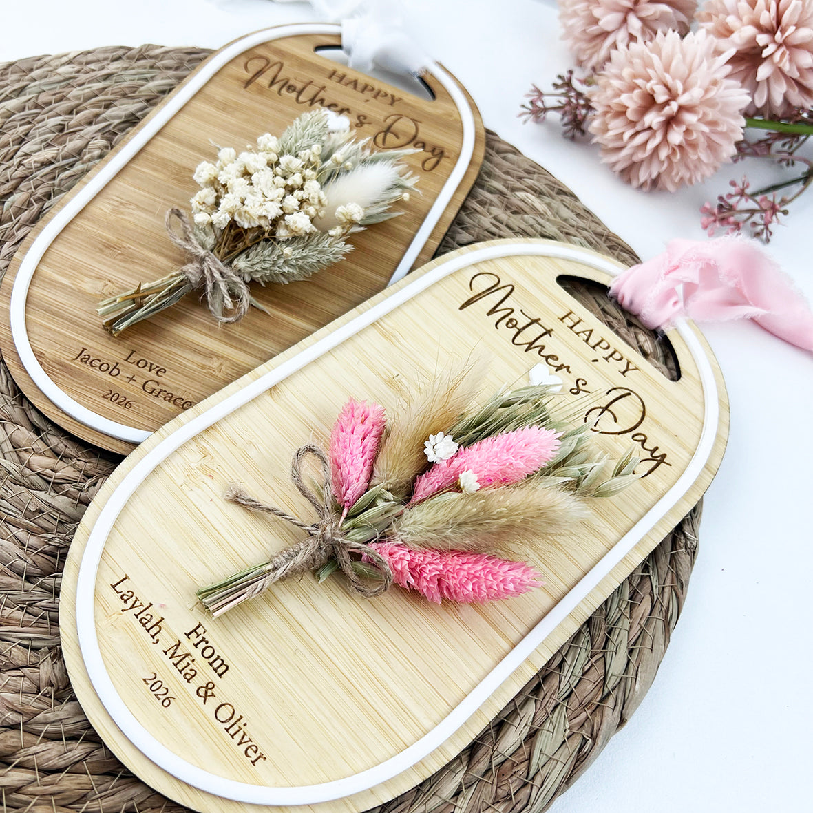 Personalised Mother's Day Dried Flower Hanger (2 flower options)
