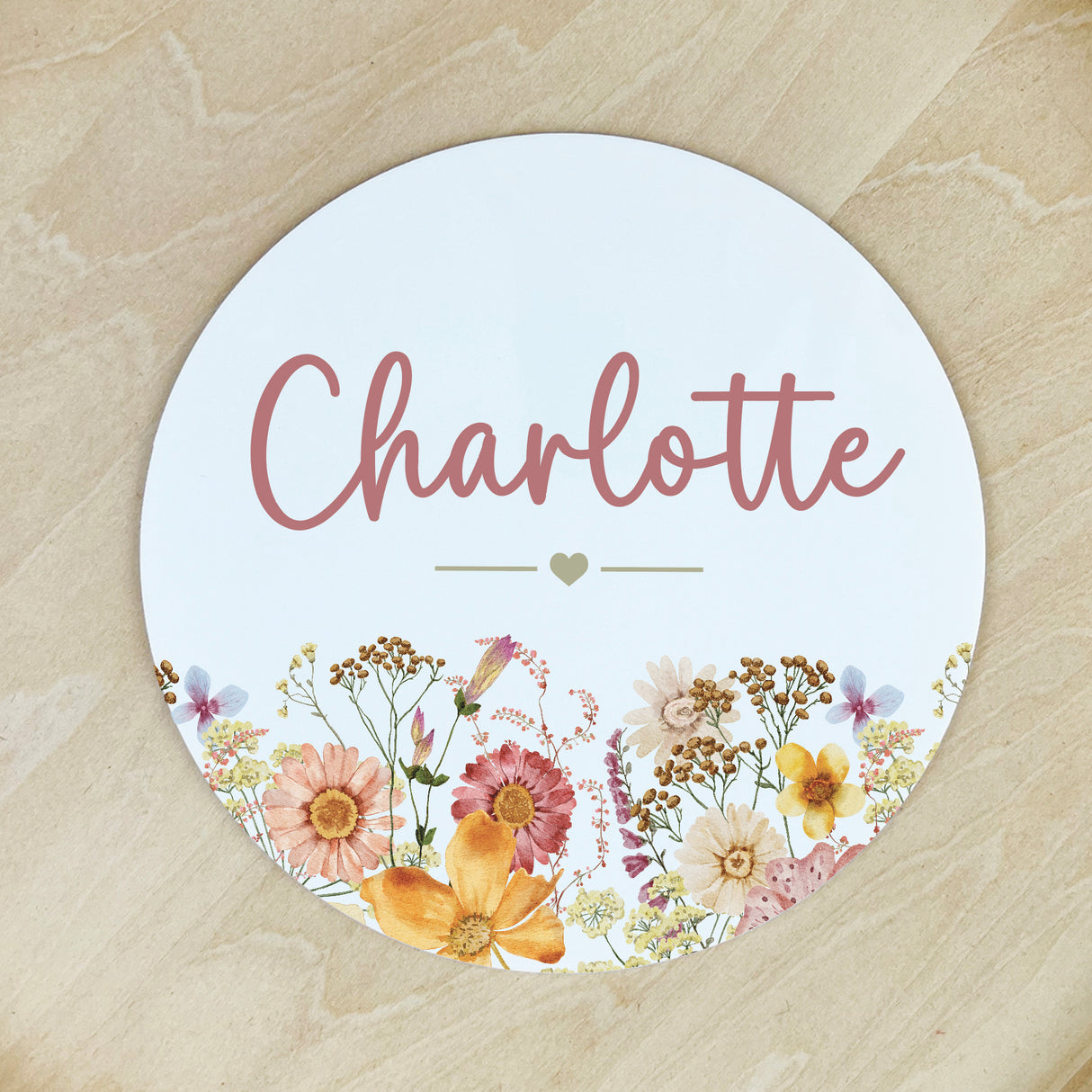 Spring Flower Garden Name Plaque (3 sizes)