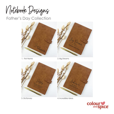 Personalised Notebooks With Clasp (4 designs)