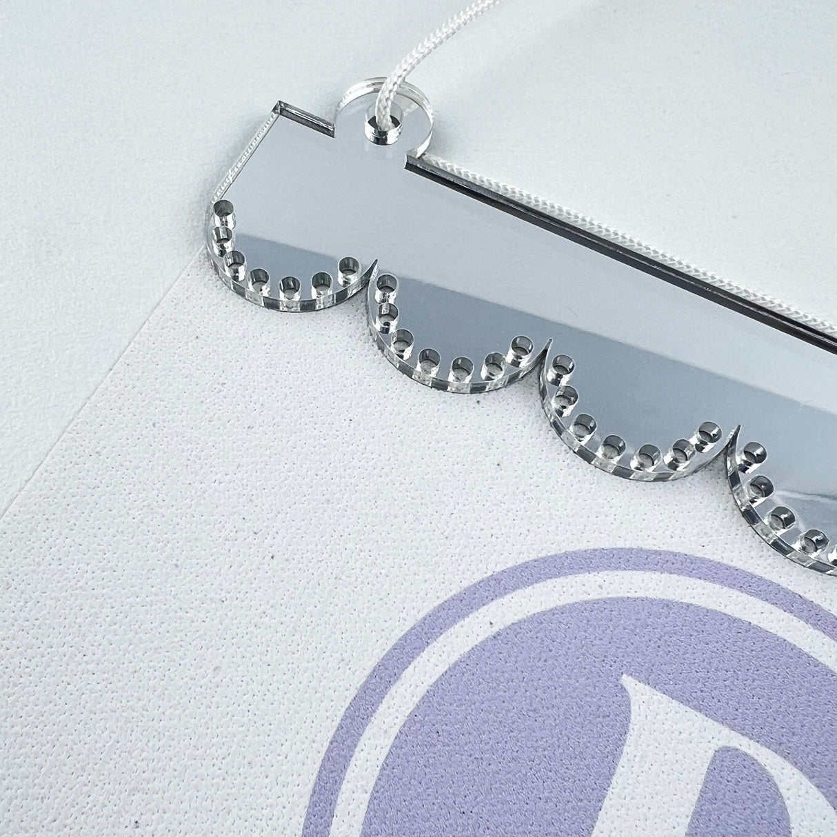 3D Monogram Birth Details Pennant Banner - Lilac