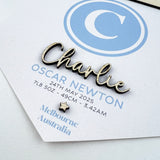 3D Monogram Birth Details Pennant Banner - Blue