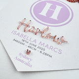 3D Monogram Birth Details Pennant Banner - Pink
