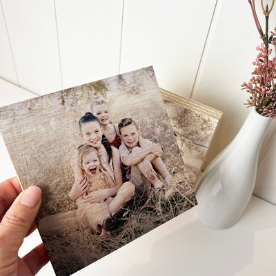 Personalised Rectangle Wooden Photo Block