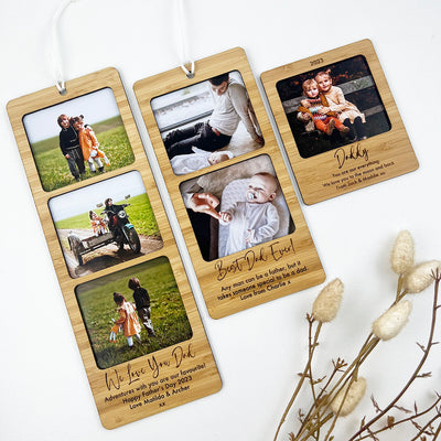 Personalised Bamboo Magnetic Photo Holder