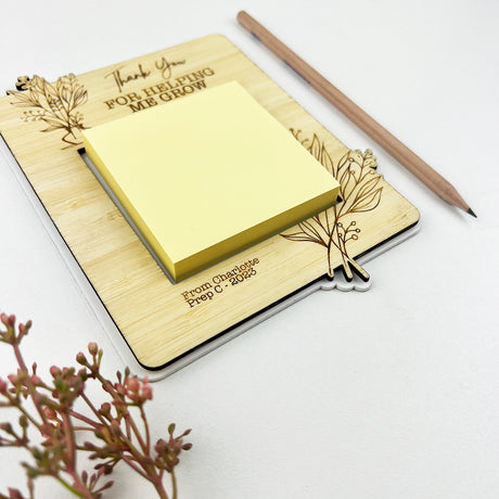 Personalised Teacher Post It Note Holder